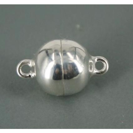 Magnetlås 10 mm, Blank Sterling sølv