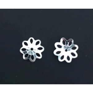 8 mm blomster bead caps i sterling sølv