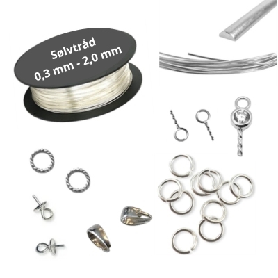 Tråd & øskner i 925 sterling sølv Tråd & øskner i 925 sterling sølv