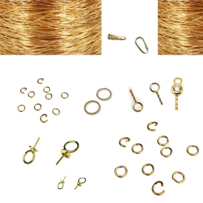 Tråd & øskner i forgyldt 925 sterling sølv Tråd & øskner i forgyldt 925 sterling sølv