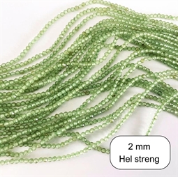 2 mm Peridot facet - Hel streng