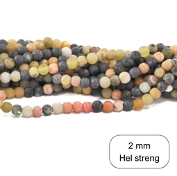 2 mm MAT Gul Turkis - Hel streng
