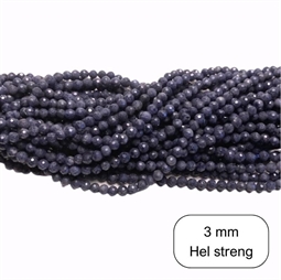Safir 3 mm, facet - Hel streng