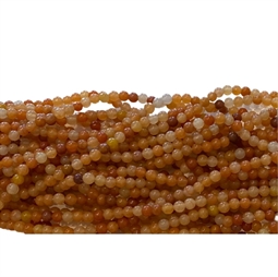 Aventurin, Rød 4 mm, 1/1 streng