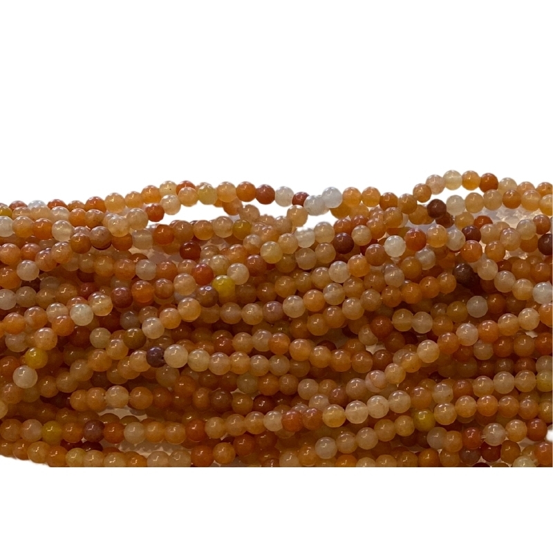 Aventurin, Rød 4 mm, 1/1 streng