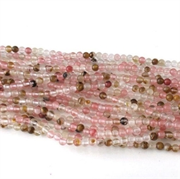 Watermelon perler,  4 mm - Hel streng