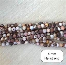 4 mm MAT Australia Stripe agat - Hel streng