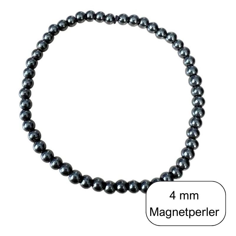 4 mm Magnetisk Hæmatit perler