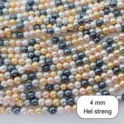 4 mm Shell perler i mix farver
