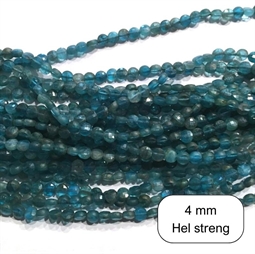 Apatite, flad 4 mm - Hel streng