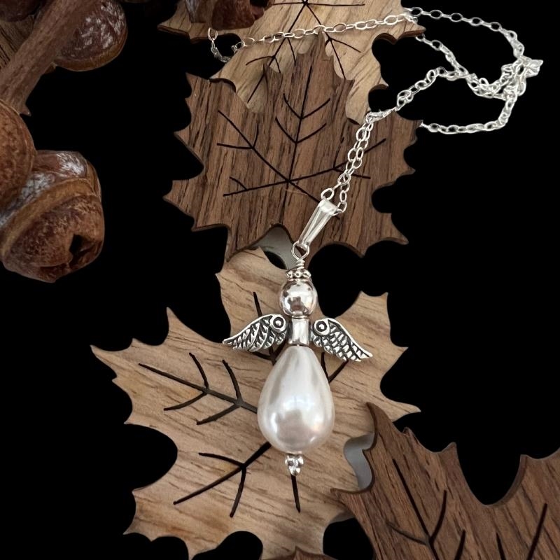 Smykkekit - Sølv Halskæde med engle vedhæng