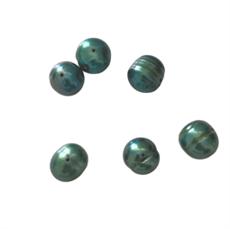 6 stk. Ferskvandsperler,  Barok, 10 - 11 mm