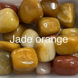 Stjernetegn og lykkesten - Orange jade - Spirituelle sten