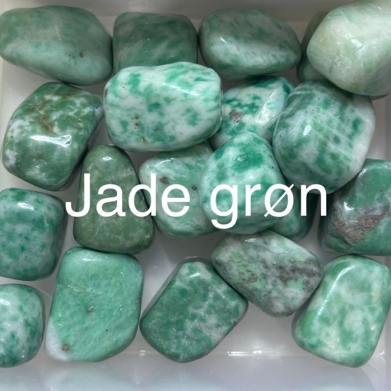 Stjernetegn og lykkesten - Grøn jade - Spirituelle sten