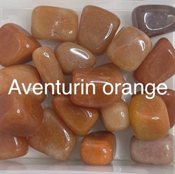 Stjernetegn og lykkesten - orange aventurin - Spirituelle sten