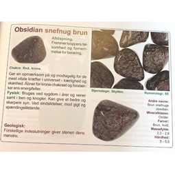 Info om Stjernetegn og lykkesten - Obsidian snefnug brun