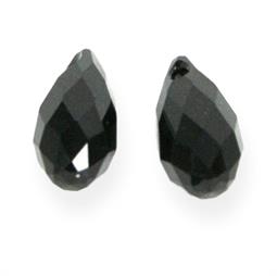 Swarovski crystal dråber, 2 stk. Sort
