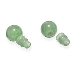 Grøn aventurin guru perle med 3 huller og låseperle