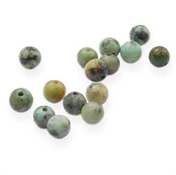 4 mm afrikansk turkis perler 400-474