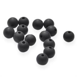 15 stk. 4 mm MAT Sort Onyx perler