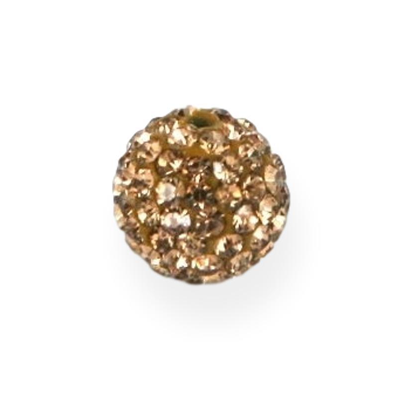 Gylden rhinstenskugle, 10 mm materialer til lav selv smykker