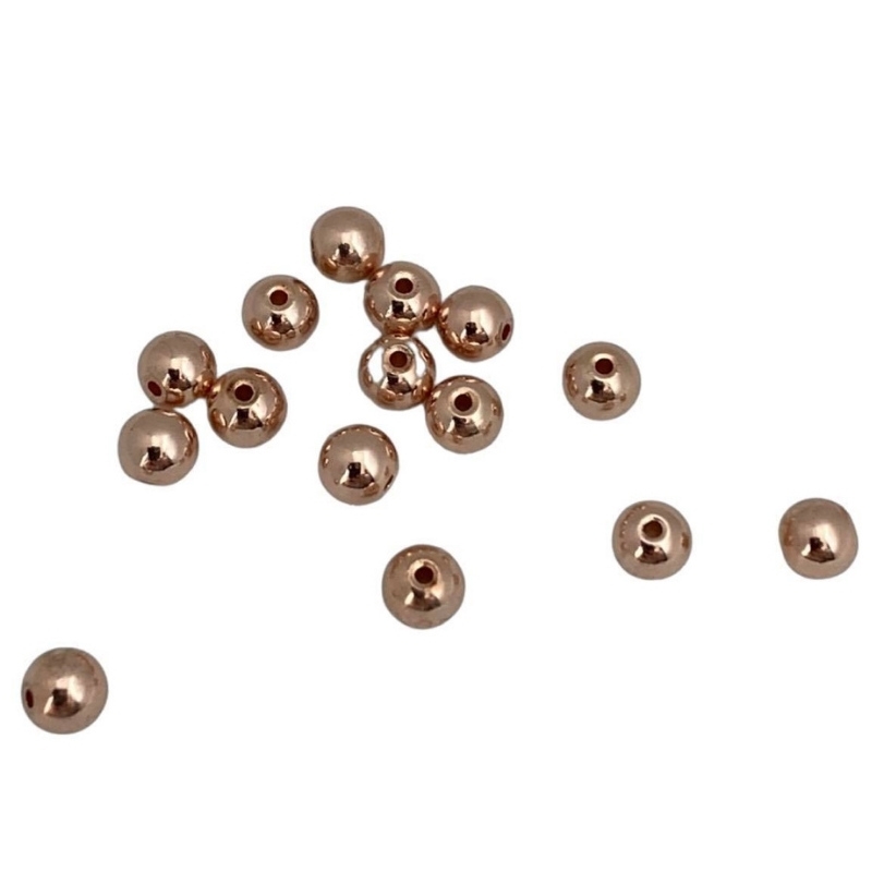 15 stk. 4 mm LYS Rosaguldfarvet Hæmatit perler