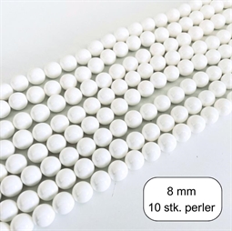 10 stk. 8 mm Muslingeskal perler