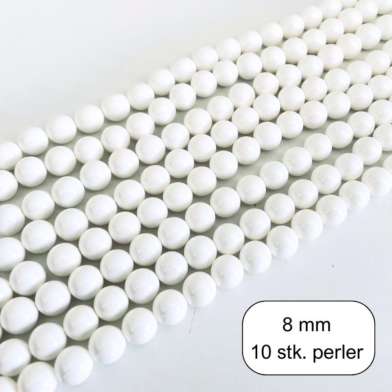 10 stk. 8 mm Muslingeskal perler