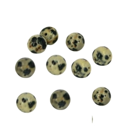 8 mm Dalmatiner jaspis perler - Der er 10 stk. i posen.