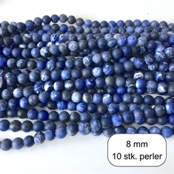 MAT Sodalit perler 8 mm, 10 stk.