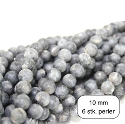 6 stk. 10 mm MAT Larvikit perler