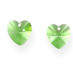 Peridot grønne swarovski hjerter