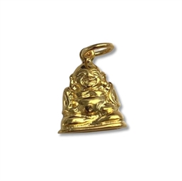 Buddha vedhæng ca. 10 x 13 mm i Forgyldt Sterling sølv