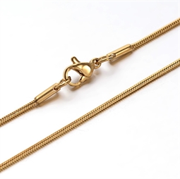 Guldfarvet Slangekæde - Snake chain