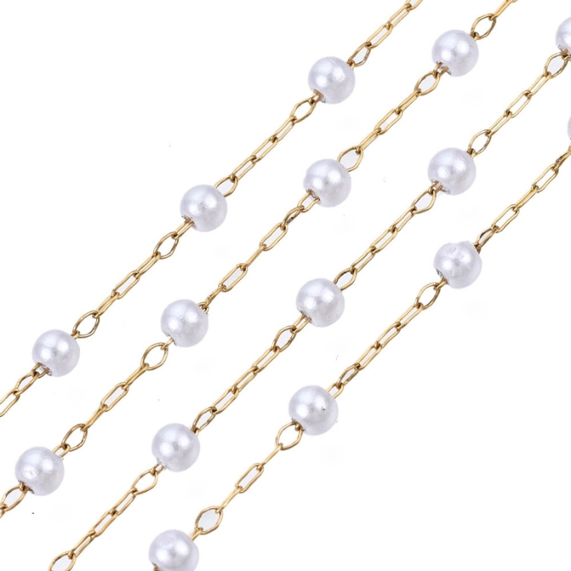 Kæde med hvide perler