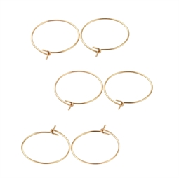 3 par Creoler øreringe i guldfarvet rustfri stål - De måler 20 mm i diameter og er 0,7 mm tykke