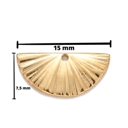 Halvcirkel Vifte vedhæng  15 x 7,5 mm