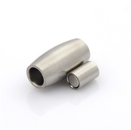 Magnetlås i MAT rustfri stål, med 3 mm hul til f.eks læder