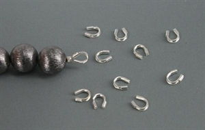 Wirebeskyttere, 0,5 mm hul, Sterling sølv, 10 stk. 