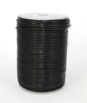 50 mtr. Lædersnøre Sort, 1 mm