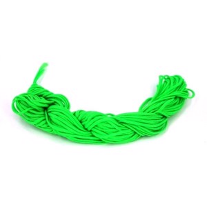 10 stk. Knyttesnor, Neongrøn polyester ca. 2 mm, 