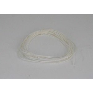 Knyttesnor / perlesnor, Hvid polyester ca. 1 mm, 4 meter