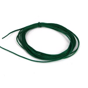 Knyttesnor / perlesnor, Grøn polyester ca. 1 mm,  4 meter
