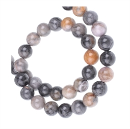 8 mm Picasso jasper perler. Flotte flerfarvet perler