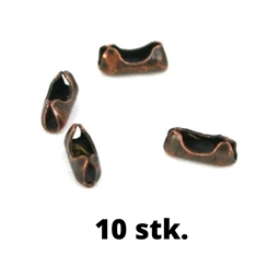 Låse til kobber kuglekæde, 10 stk.