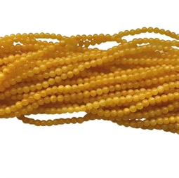 Gul farvet jade 4 mm, 1/1 streng