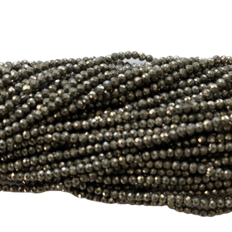 Pyrit 2 - 2,5 mm facet, 1/1 streng