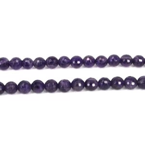 Ametyst facet perler 6 mm, 10 stk.