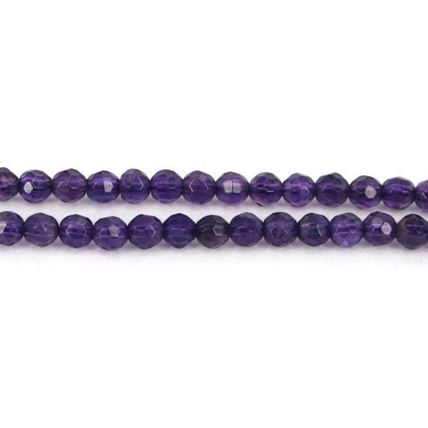 4 mm Ametyst, facet 1/1 streng