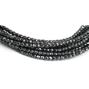2 mm Hæmatit, facet, 1/1 streng